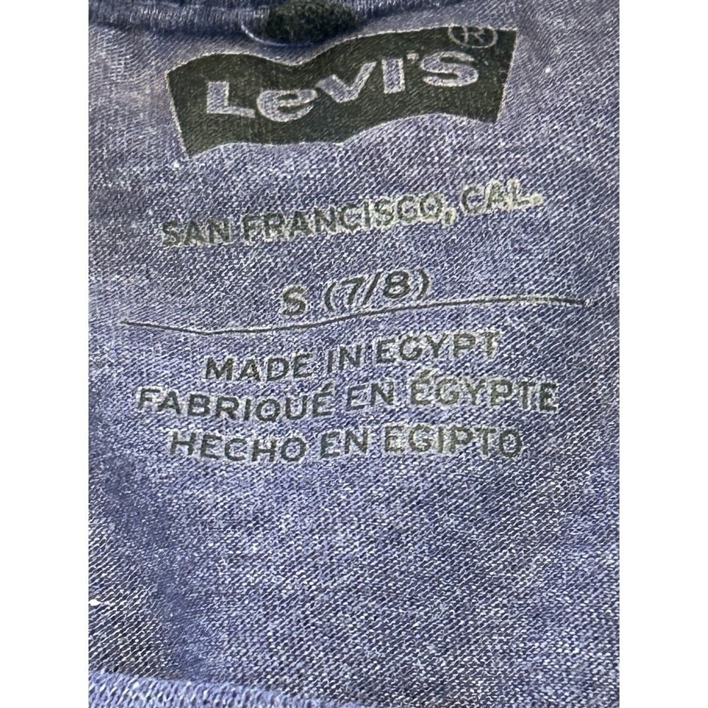 Levi's Boys Graphic Logo T Shirt Youth Small 7 8 Gray Red Short Sleeve Casual - Picture 4 of 6